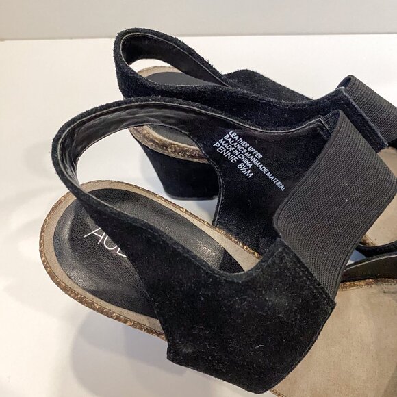 Aubrey Lynn Pennie Wedge Suede Slingback Sandal - Size 8 - Picture 11 of 13